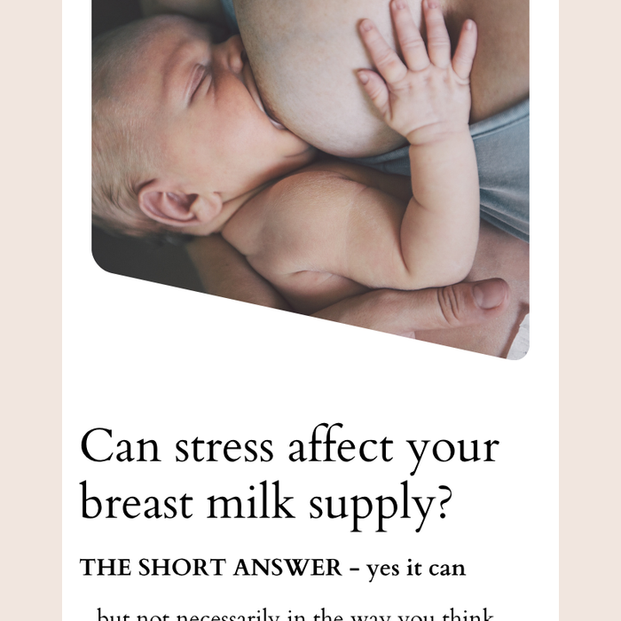 Can stress affect your breast milk supply?